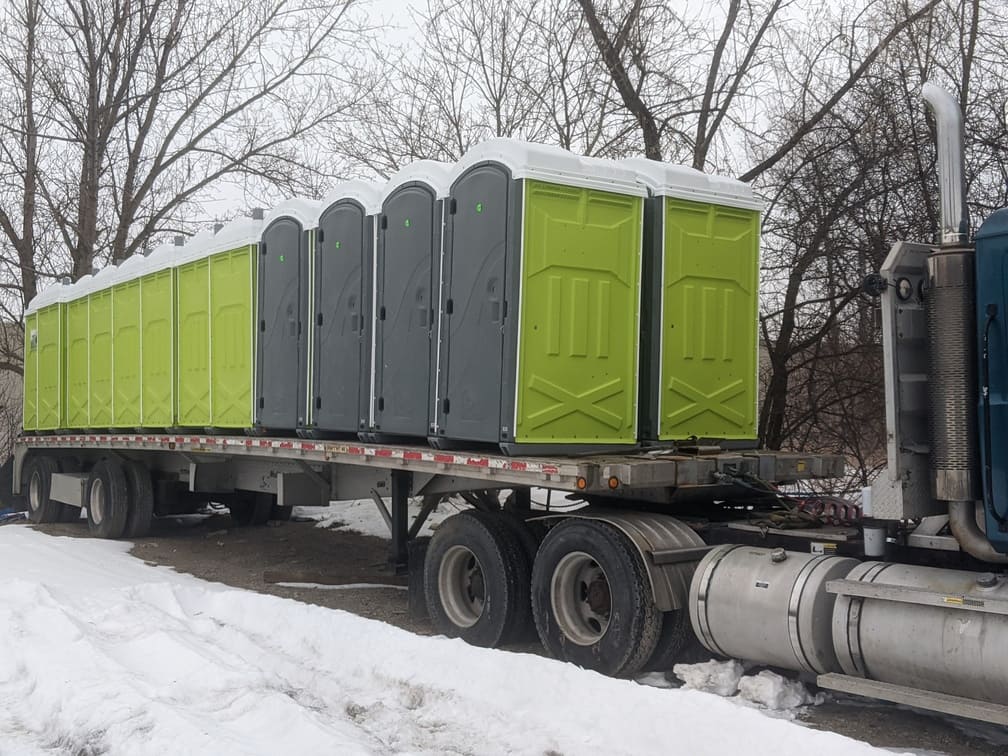 Portable toilet shipment and delivery